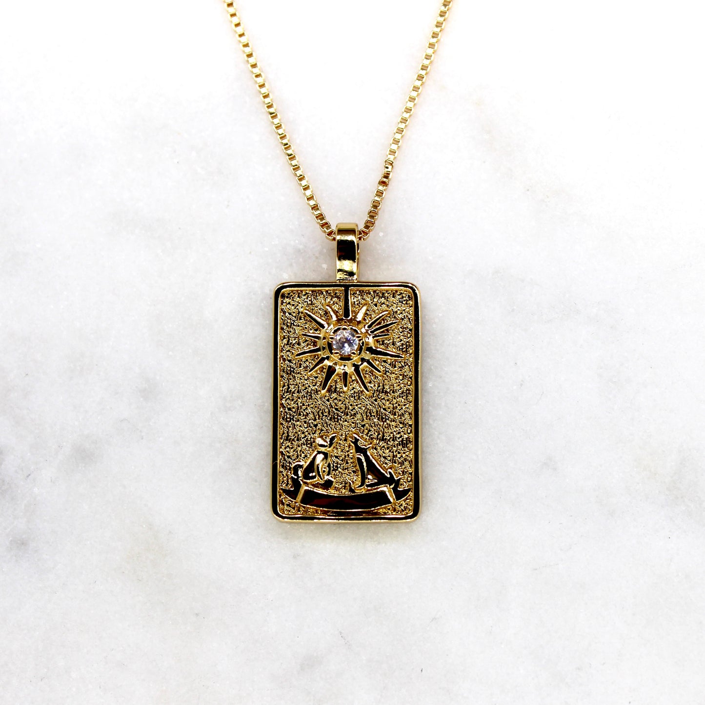 Tarot Card Pendant Necklace - The Moon