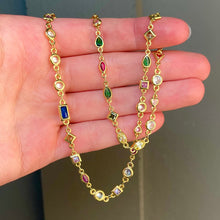 Load image into Gallery viewer, Multi Crystal Gold Filled Necklace
