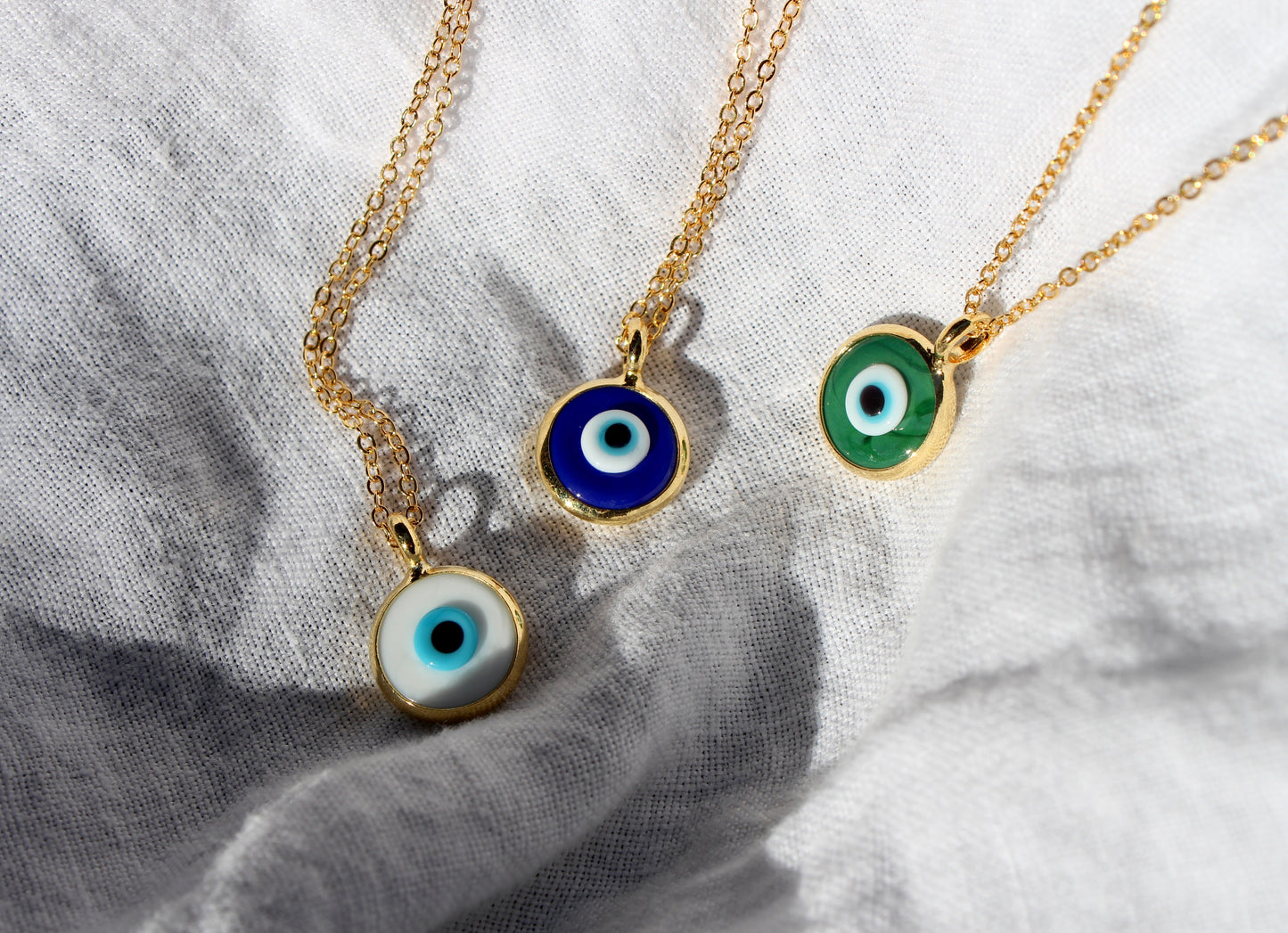 Glass Evil Eye Pendant Necklace