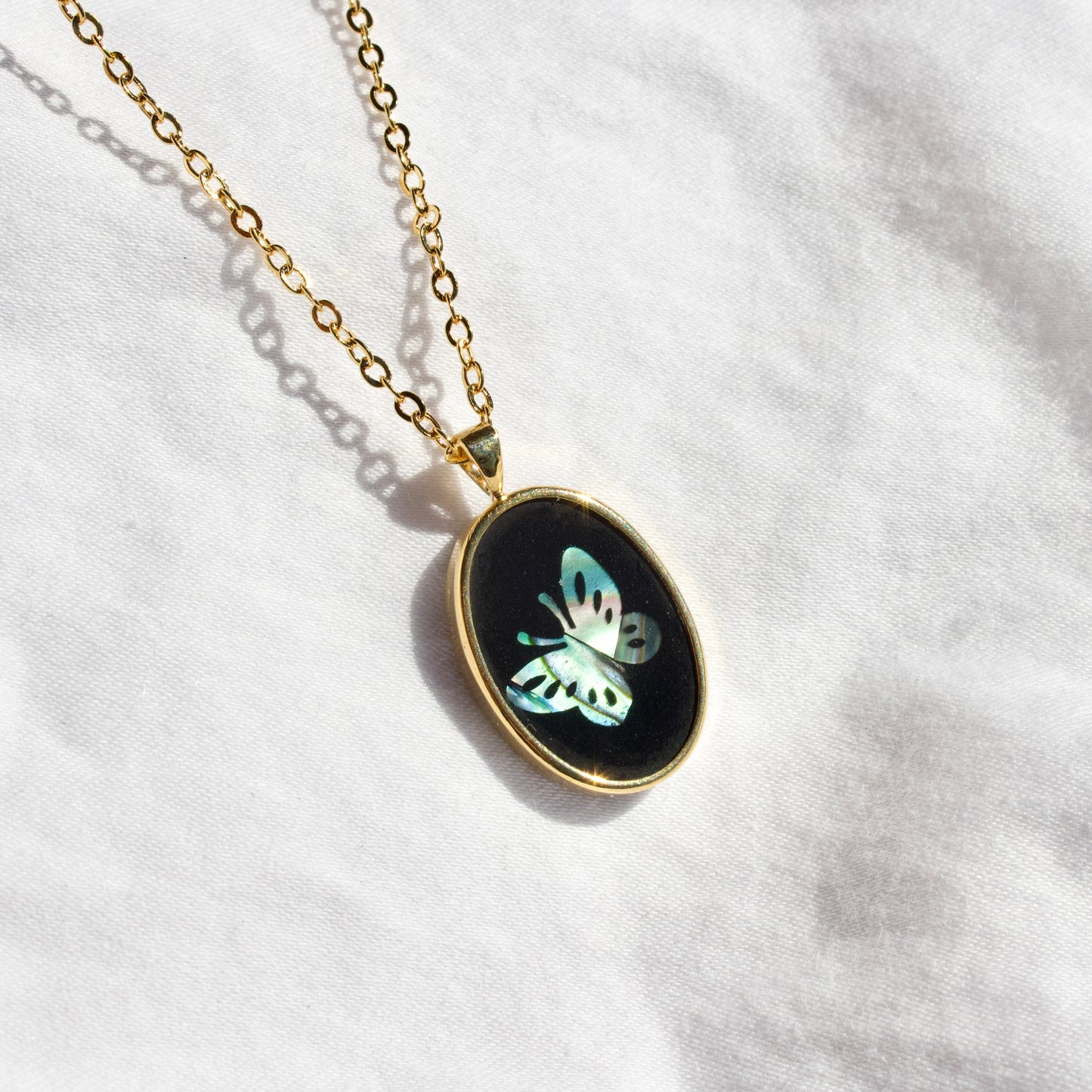 Vintage Butterfly Pendant Necklace