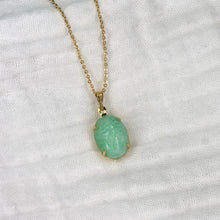 Load image into Gallery viewer, Vintage Glass Scarab Necklace
