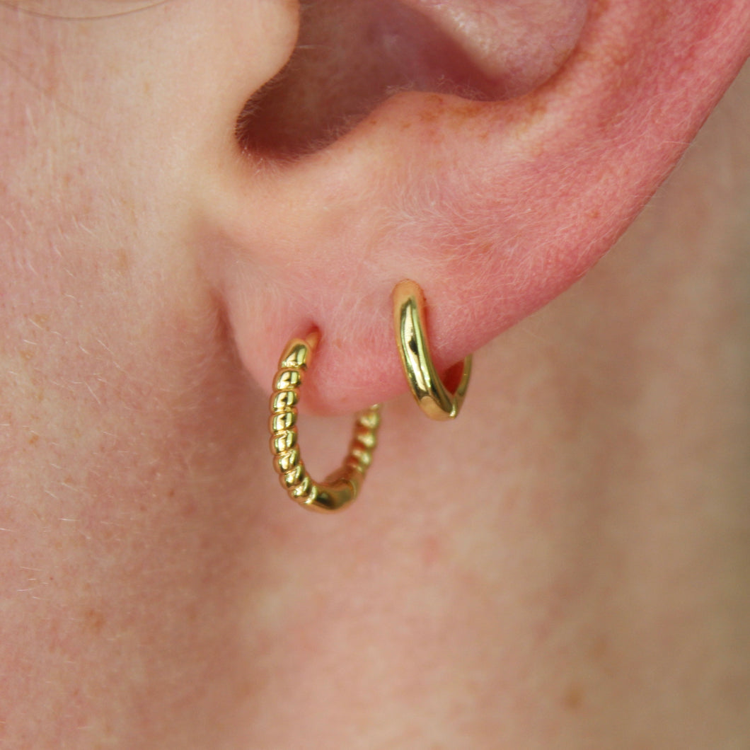 Tiny Twist Hoop Earrings
