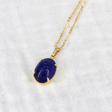 Load image into Gallery viewer, Vintage Glass Scarab Necklace
