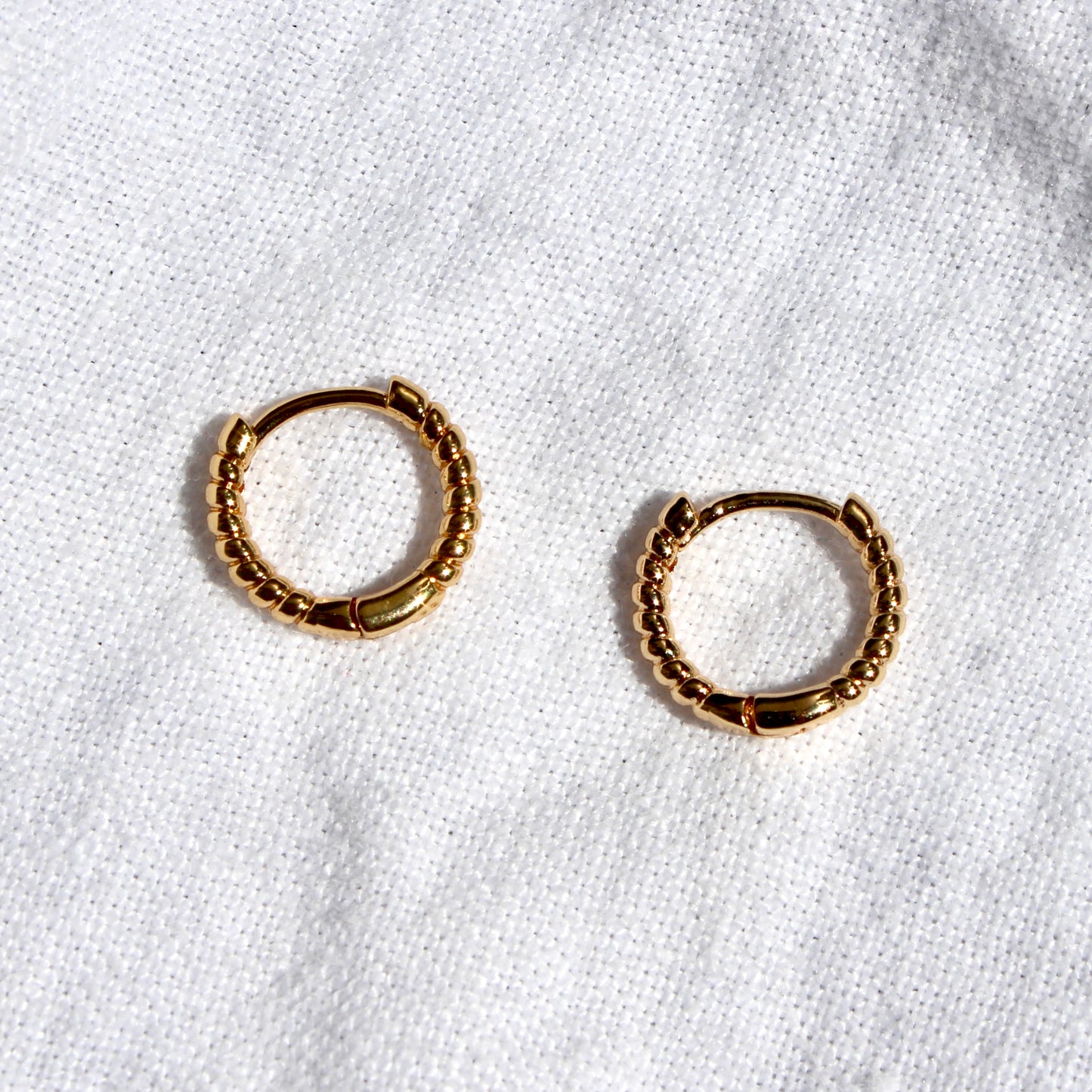 Tiny Twist Hoop Earrings